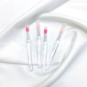 ( Lẻ 1 cây ) Que/ Cọ tô quét son môi Silicon có nắp đậy trong suốt CMS01