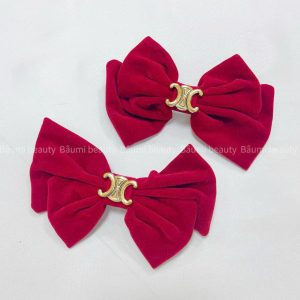 ( Lẻ 1 ) Kẹp tóc nơ họa tiết xinh xắn cao cấp sang chảnh phong cách tiểu thư giúp nàng tỏa sáng trong những bữa tiệc N02