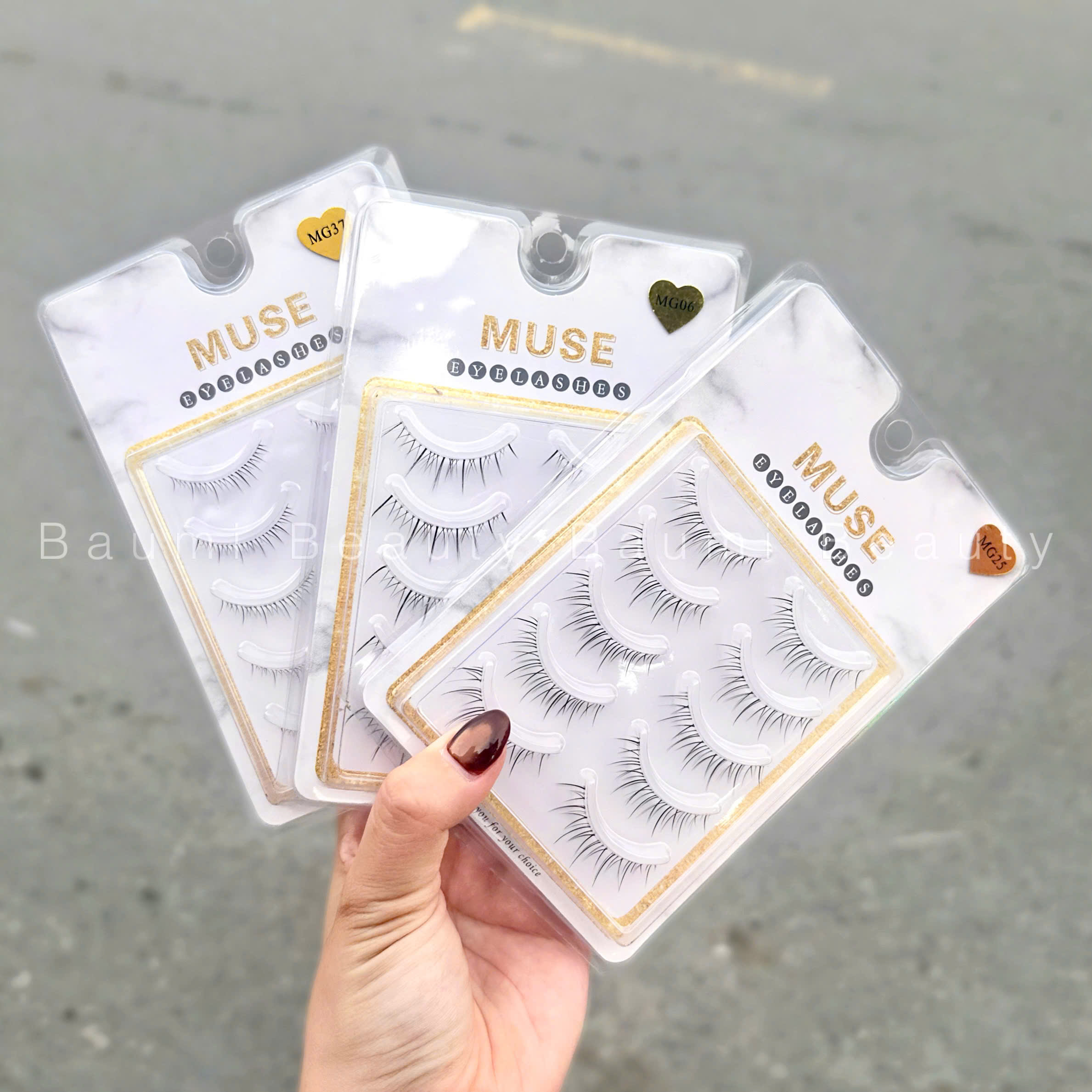 Mi Giả MUSE/ APEX Tự Nhiên, Hộp 5 Cặp Mi Siêu Mềm, Dễ Đeo, Không Cộm, Mi Trang Điểm Tơi Mảnh MG5CMU