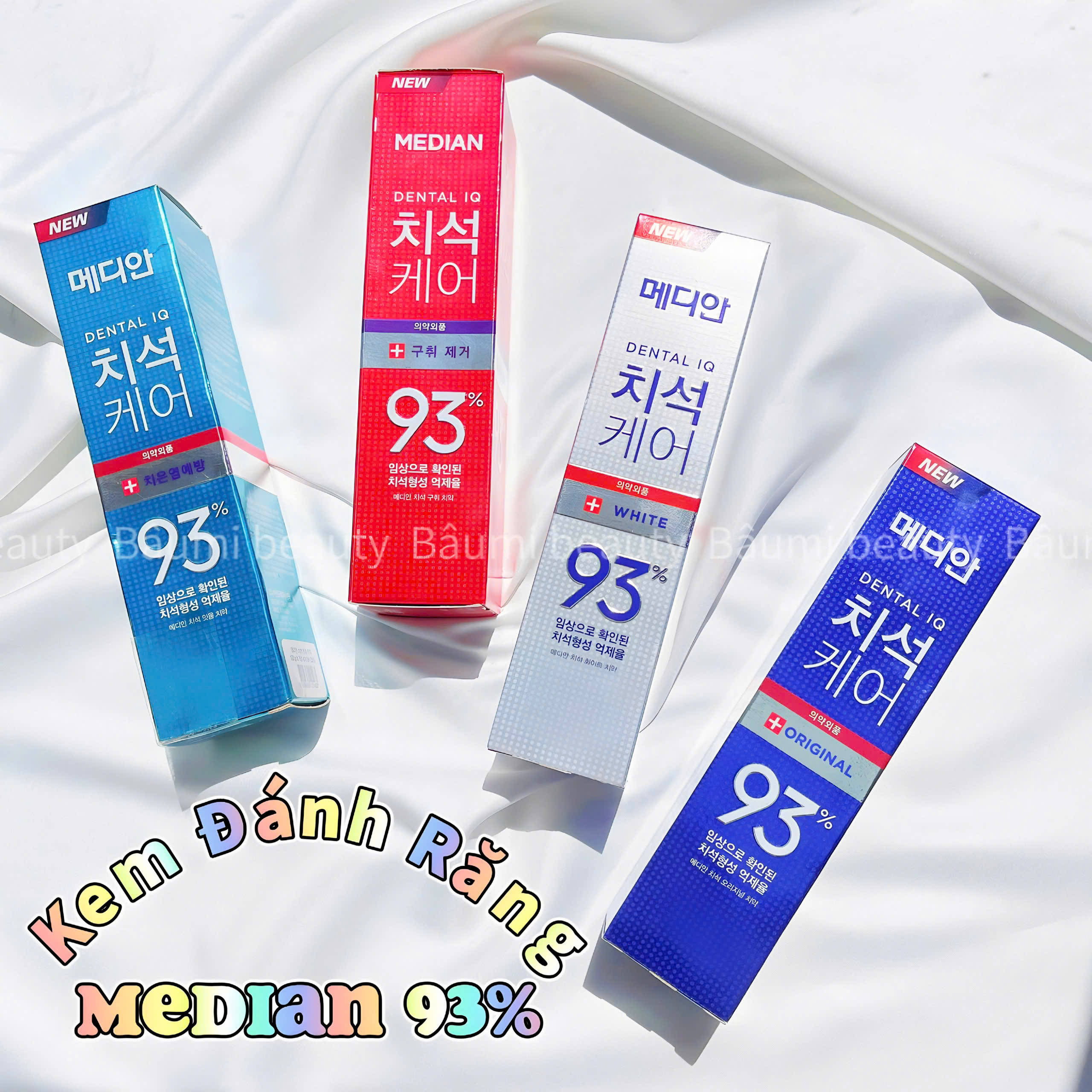Kem đánh răng Median Tartar Toothpaste Dental IQ 93% 120g - Hàn Quốc #xanh dương