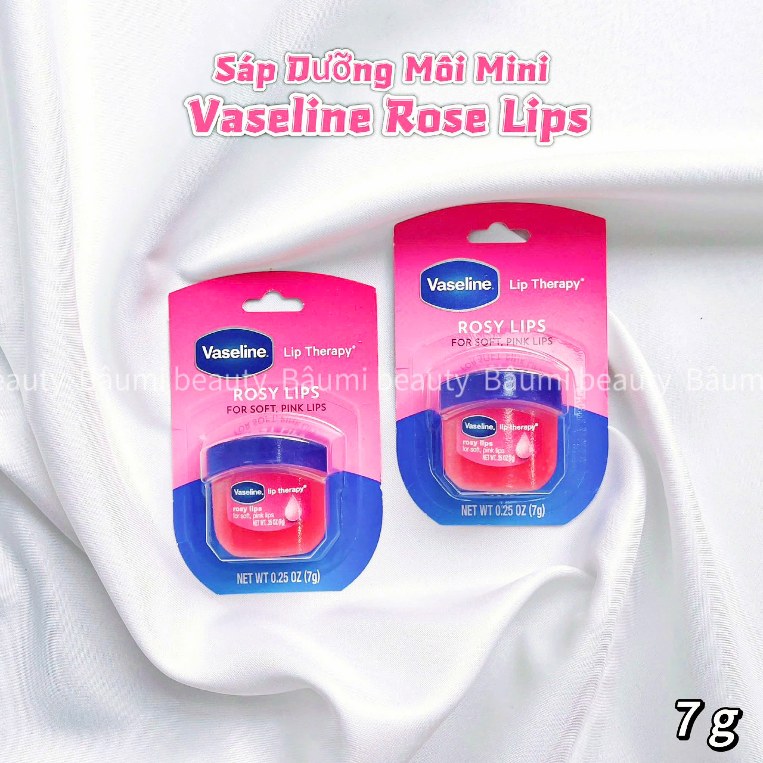 Sáp dưỡng môi Vaseline Rosy Lip Therapy 7g - Mỹ #hồng