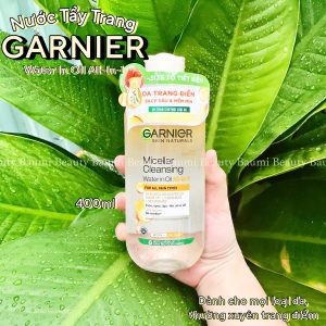 Nước tẩy trang dầu kép sạch sâu Garnier Micellar Oil Infused Cleansing Water  400ml - Pháp