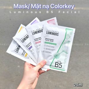 ( Lẻ 1 ) Mask/ Mặt nạ Colorkey Luminous B5 Facial 25ml #Niacinamide ( hồng )