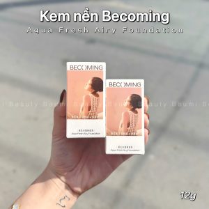 Kem nền Becoming mỏng nhẹ, tệp da, cấp ẩm Aqua Fresh Airy Foundation 12g - nội địa Trung #N00 Fair Light