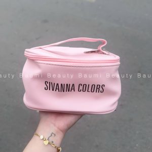Túi đựng mỹ phẩm 1 ngăn Sivanna Colors màu hồng xinh xắn mang du lịch tiện lợi TDMPS85