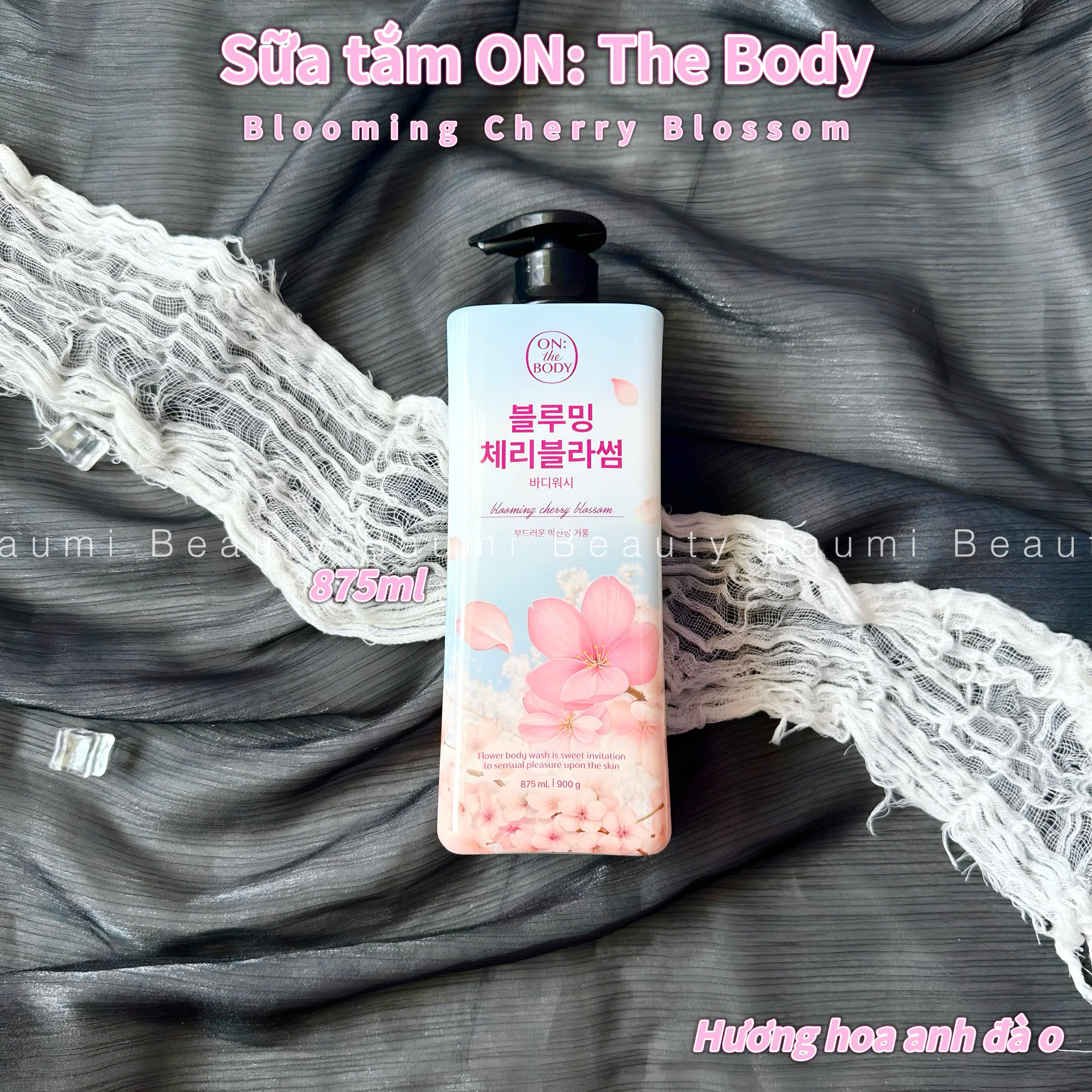 Sữa tắm hương hoa mềm da On The Body nhiều hương 900g - Hàn Quốc #Hoa Anh Đà o