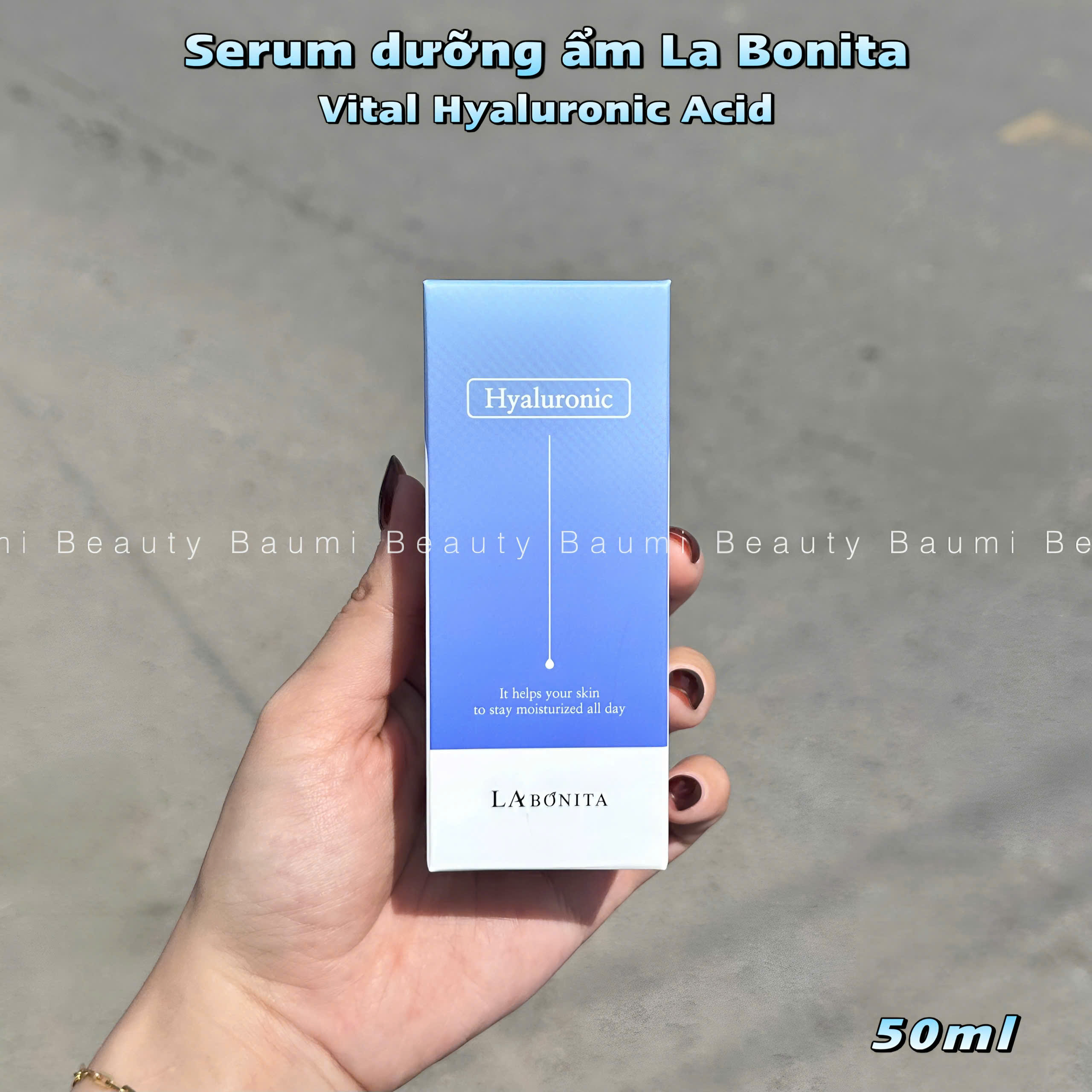 Serum/ Tinh Chất HA dưỡng ẩm, tăng đàn hồi La Bonita Vital Hyaluronic Acid 50ml - Hàn Quốc