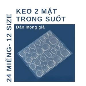 ( Lẻ 1 miếng ) Keo dán móng tay silicon 24 móng KS5K