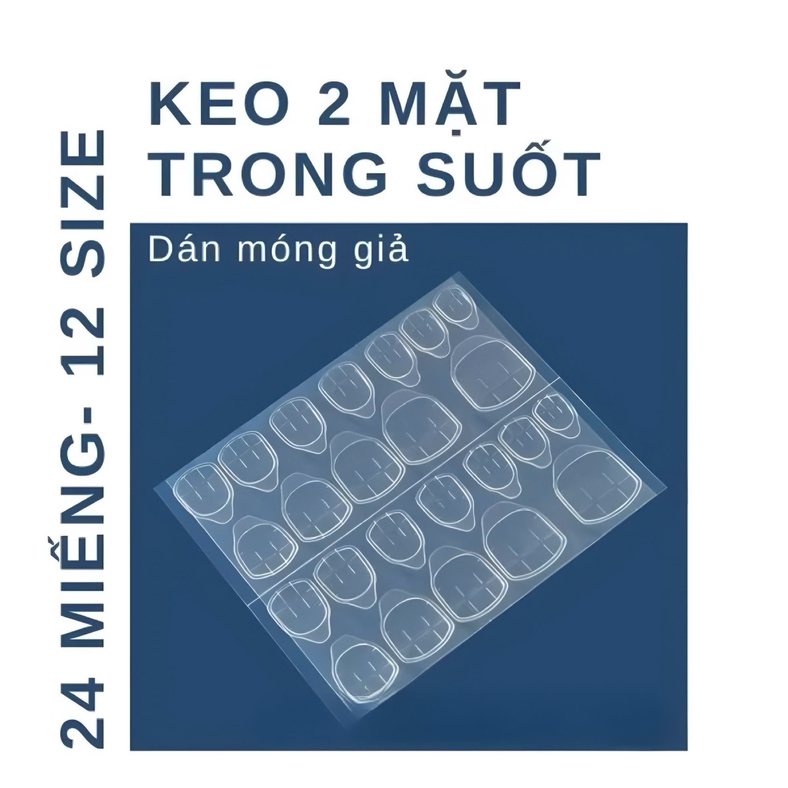 ( Lẻ 1 miếng ) Keo dán móng tay silicon 24 móng KS5K