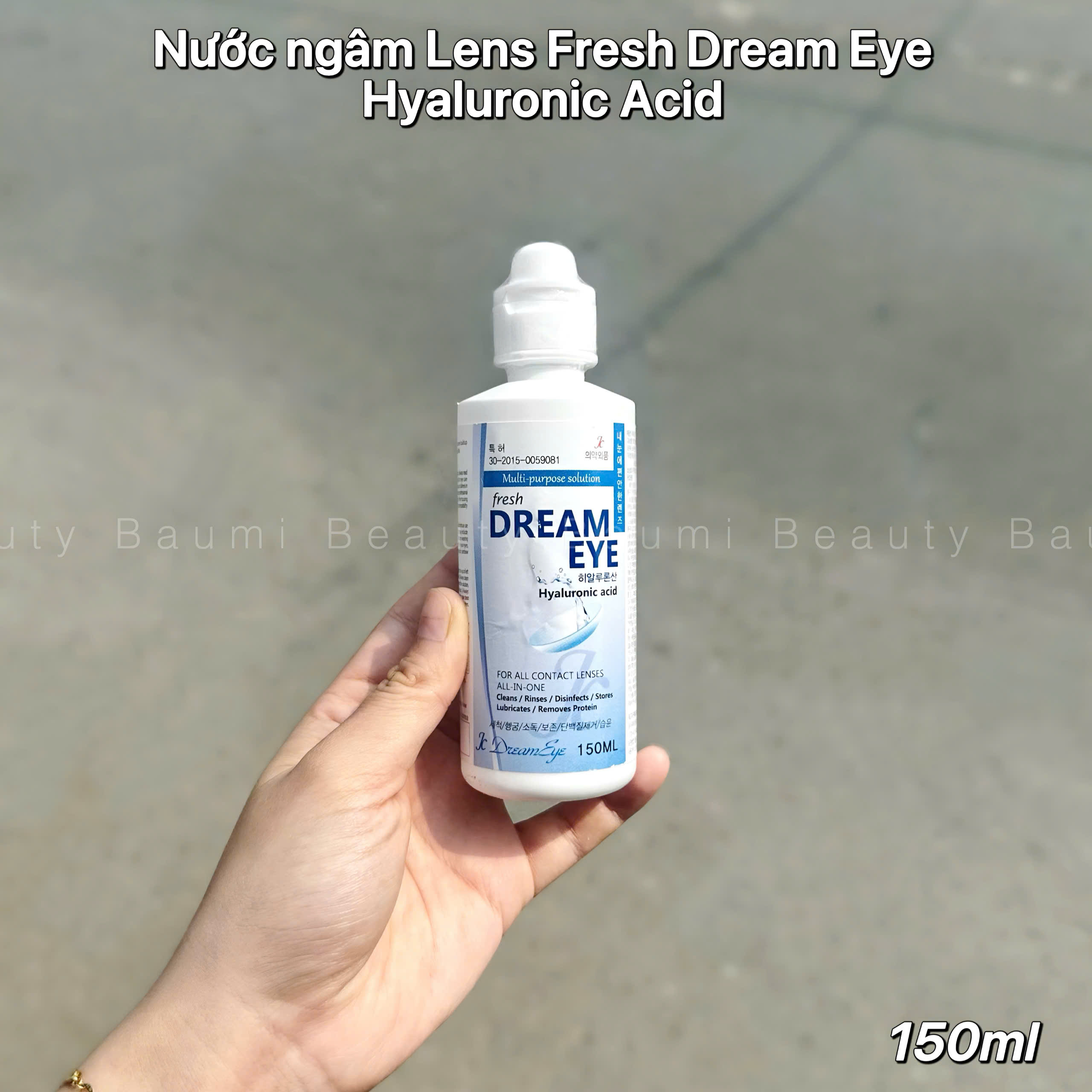 Nước ngâm lens Fresh Dream Eye Hyaluronic Acid 150ml - Hàn Quốc