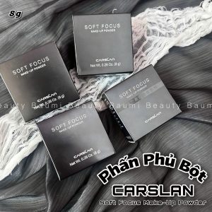 Phấn phủ bột kiềm dầu mịn lì Carslan Soft Focus Make-Up Powder 8g #01 : Trong suốt nắp đen