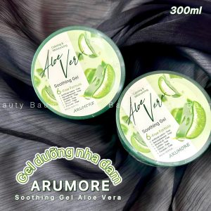 Gel dưỡng ẩm, làm dịu da, phục hồi đa năng nha đam Aloe Vera Arumore 300ml - Hàn Quốc