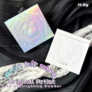Phấn bắt sáng nhũ sáng siêu mịn Original Artist Lion Highlighting Powder 11.5g #03 Shimmer Pink, Ánh hồng