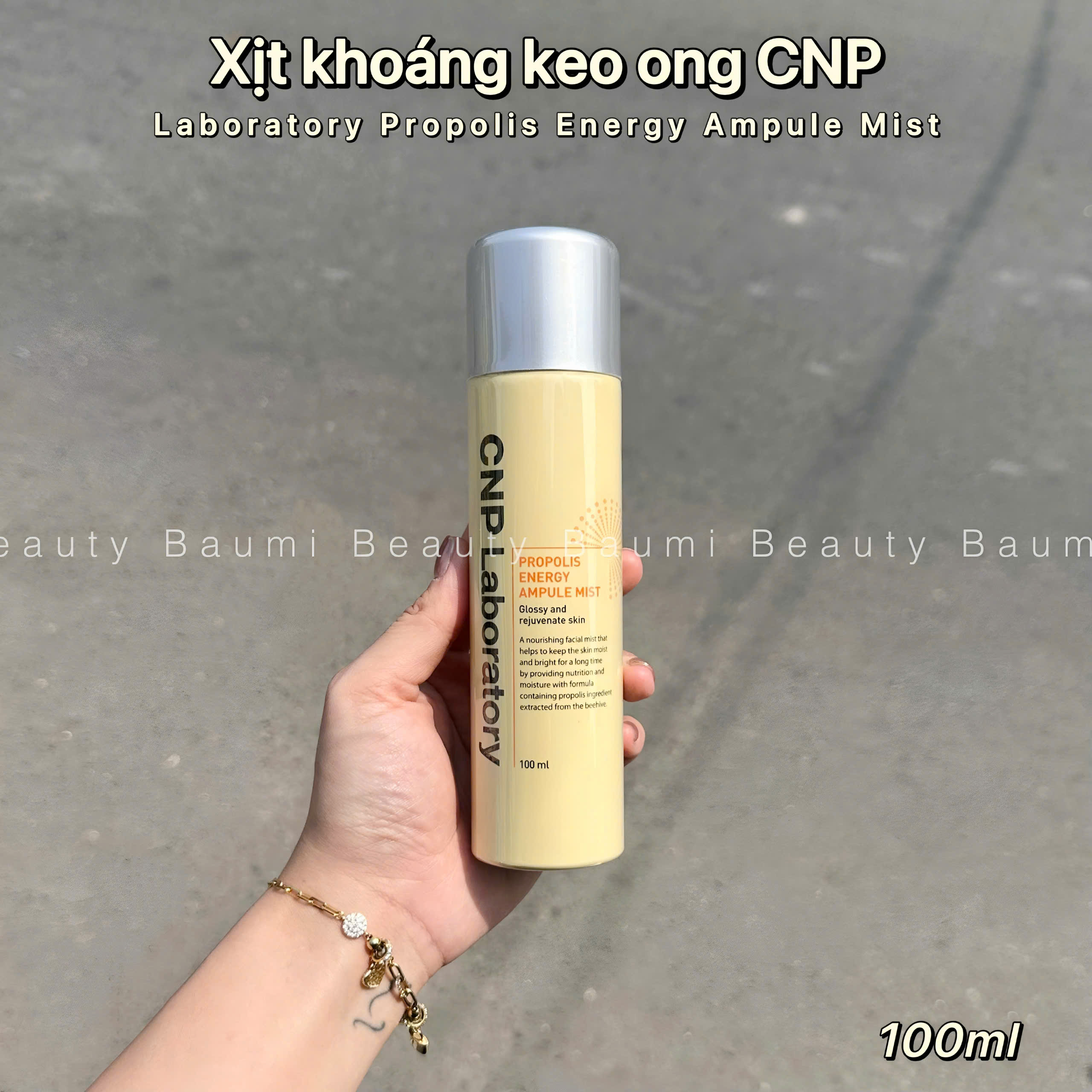 Xịt khoáng dưỡng ẩm, căng bóng da tinh chất keo ong CNP Propolis Energy Ampule Mist 100ml - Hàn Quốc