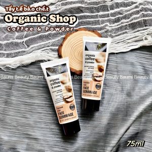 Tẩy tế bào chết cà phê dạng kem có hạt dành cho mặt Organic Shop Coffee & Powder 75ml - Nga
