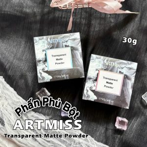 Phấn phủ bột kiềm dầu, có ánh nhũ bắt sáng ARTMISS Transparent Matte Powder 30g