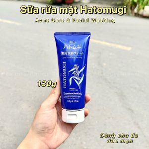 Sữa rửa mặt cho da dầu mụn Ý Dĩ Reihaku Hatomugi Acne Care & Facial Washing 130gr - Nhật Bản