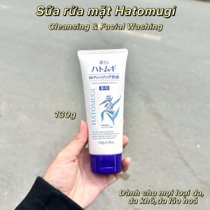 Sữa rửa mặt cho da thường, da khô, da lão hoá Reihaku Hatomugi Facial Foam Ý Dĩ 130gr - Nhật Bản
