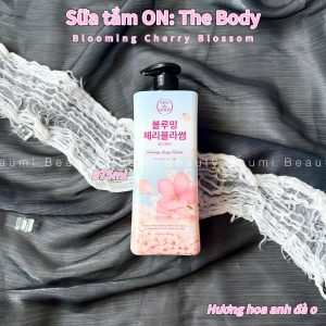 Sữa tắm hương hoa anh đào, mềm da On The Body Blooming Cherry Blossom 900g - Hàn Quốc