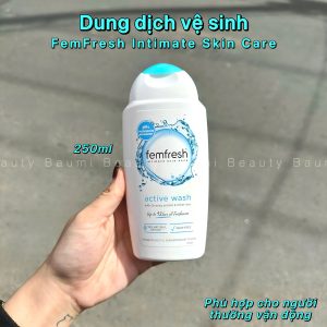 Dung dịch vệ sinh khô thoáng, dịu mát Femfresh Intimate Skin Care Active Wash 250ml - Anh