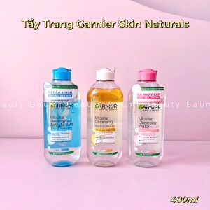 Nước tẩy trang sạch sâu, dịu nhẹ, cho mọi loại da Garnier Micellar Cleansing Water 400ml - Pháp
