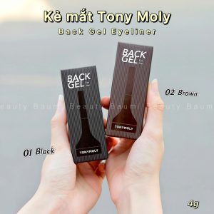 ( Mẫu mới có hộp ) Sáp chấm + kèm cọ kẻ mắt Tony Moly Back Gel Eyeliner 4g - Hàn Quốc
