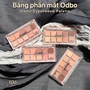 Bảng phấn mắt lên màu chuẩn, mịn lì 10 ô Odbo Iconic Eyeshadow Palette 7g - Thái Lan