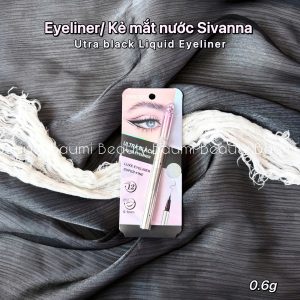 Eyeliner/ Kẻ mắt nước đầu mềm, siêu mảnh Sivanna Colors Ultra Black Liquid 0.1mm 0.6g - Thái Lan