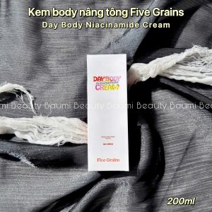 [ Ban ngày ] Kem body nâng tông trắng da, makeup cơ thể Five Grains Day Body Niacinamide Cream 200ml - Việt Nam