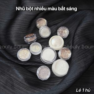 [ Lẻ 1 hủ ] Nhũ trắng, nhiều màu dạng bột, rắc, trang điểm, rắc móng sáng lung linh