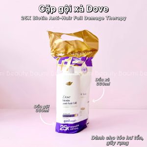 [ 1 Cặp ] Gội + xả Dove suôn mượt, phục hồi tóc 2X Biotin Anti-Hair Fall Damage Therapy 360ml - bản Thái Lan