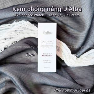 Kem chống nắng nâng tông tím, sáng da tự nhiên D’Alba UV Essence Waterful Tone-Up Sun Cream 50ml - Hàn Quốc
