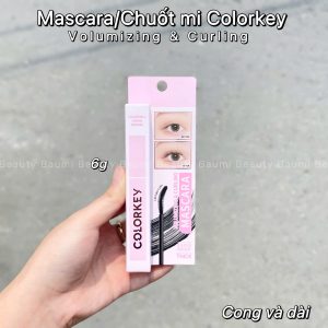 Mascara/ Chuốt mi đầu cọ cong giúp mi cong và dày Colorkey Volumizing & Curling 6g
