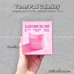 Toner Pad/ Nước cân bằng dạng miếng hoa sen Colorkey Luminous Lotus Brightening Pad 210ml - 80 miếng
