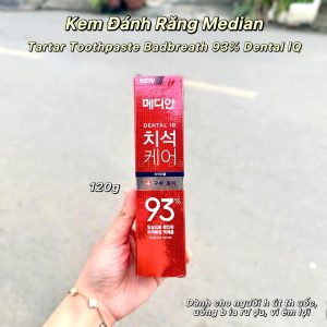 Kem đánh răng sạch sâu, thơm mát Median Tartar Toothpaste Badbreath 93% Dental IQ 120g - Hàn Quốc