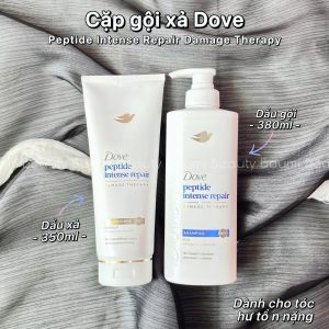 [ 1 Cặp ] Gội + xả Dove suôn mượt, phục hồi tóc Peptide Intense Repair Damage Therapy - Thái Lan