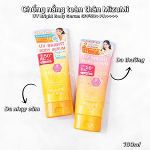 Kem chống nắng toàn thân không cồn MizuMi UV Bright Body Serum SPF50+ PA++++ 180ml - Thái Lan
