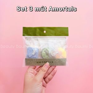 Set 3 mút xỏ ngón mini che khuyết điểm, phủ phấn AMORTALS Garden In The Palm