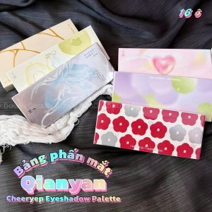 Bảng phấn mắt 16 ô lên màu chuẩn, nhũ mịn lấp lánh Qianyan Cheeryep Eyeshadow Palette