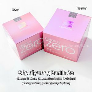 Sáp tẩy trang sạch sâu lớp trang điểm, phù hợp mọi loại da Clean It Zero Original Cleansing Balm Banila Co 50ml - Hàn Quốc