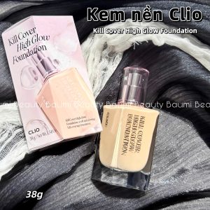 Kem nền căng bóng, mịn mướt Clio Kill Cover High Glow Foundation 15g - Hàn Quốc