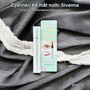 Eyeliner/ Kẻ mắt nước đầu mảnh, sắc nét Sivanna Long Lasting Fine Eyeliner Make Up For Skin 0.8g - Thái Lan
