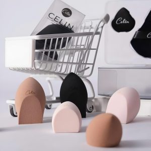 Hộp 2 mút tán nền, che khuyết điểm cao cấp Celin Profestional Watertone Make Up Sponge