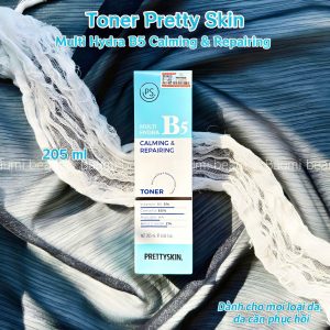 Toner/ Nước hoa hồng phục hồi dưỡng trắng Pretty Skin Multi Hydra B5 Calming Repairing 205ml - Hàn Quốc