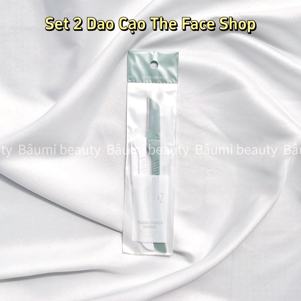 [ Set 2 cây ] Dao cạo, tỉa chân mày The Face Shop Daily Beauty Tools Folding Eyebrow Trimmer 2pcs
