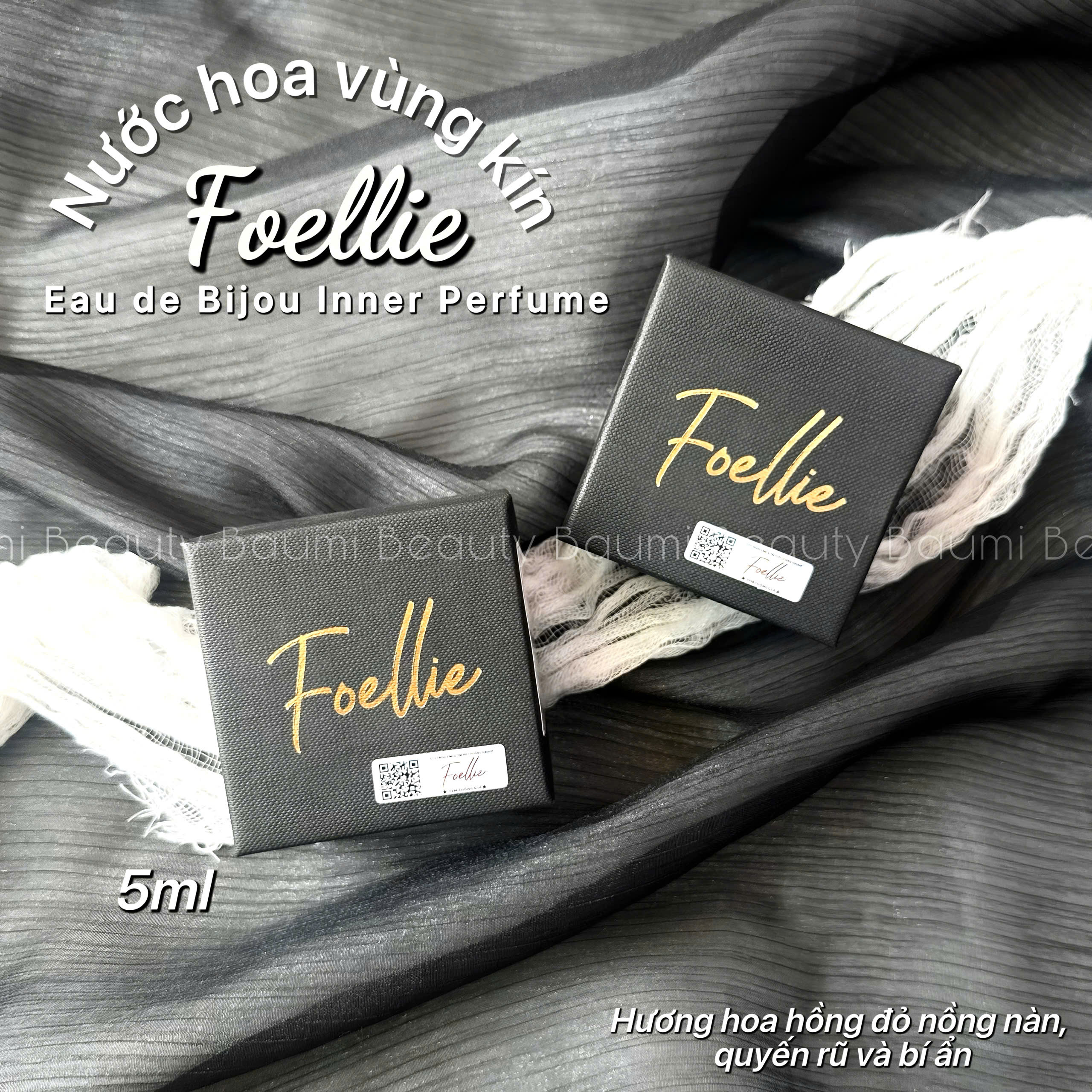 Nước hoa vùng kín, nước hoa cô bé sạch thơm dịu nhẹ Foellie Eau De Bijou Inner Perfume 5ml - Hàn Quốc