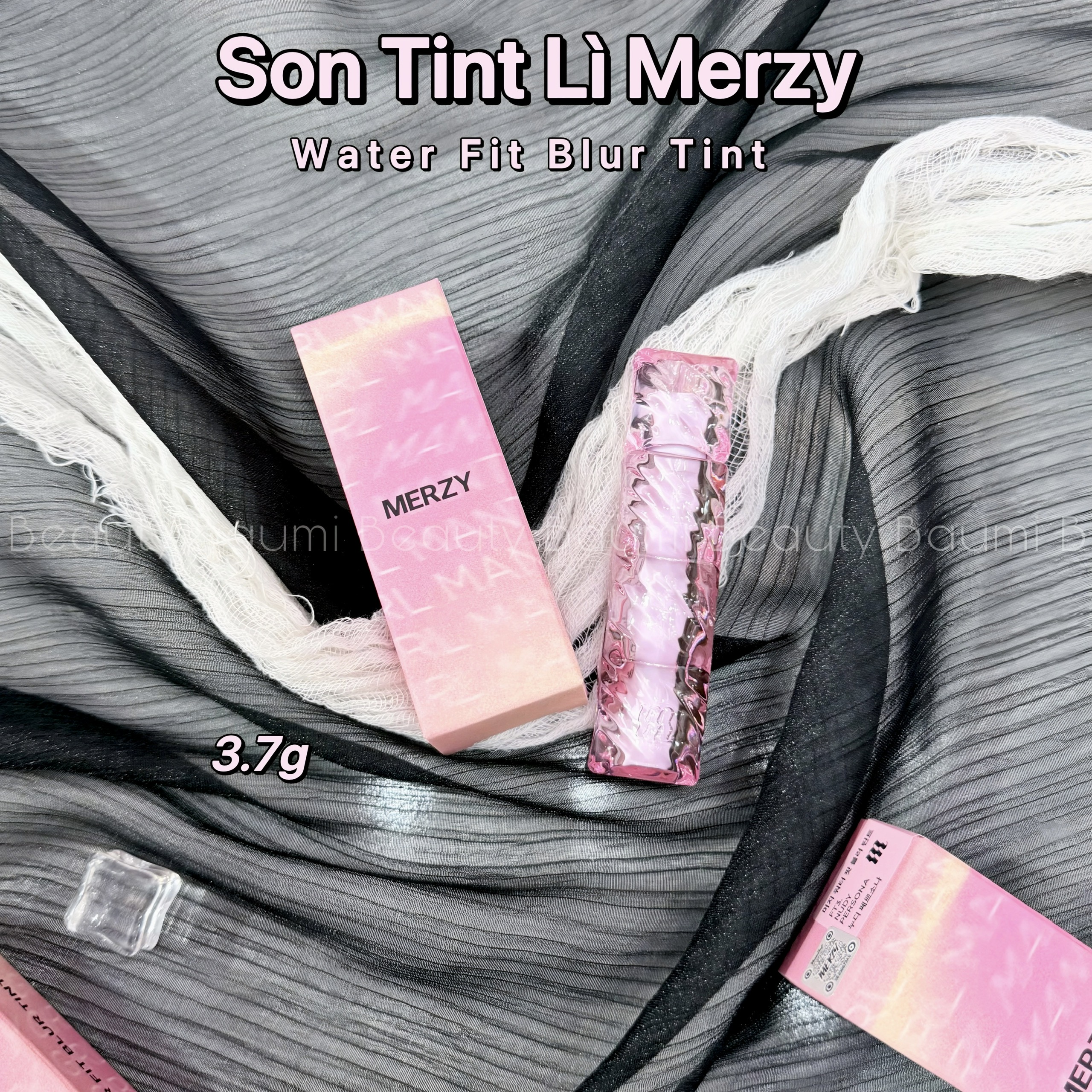 Son tint lì lên màu chuẩn Merzy Water Fit Blur Tint 3.7g - Hàn Quốc 