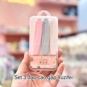 Set 3 dao cạo gấp Yuzifei nhỏ gọn, sắc mịn, an toàn S3DC32