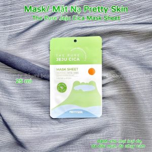 Mask/ Mặt nạ giấy chiết xuất rau má, làm dịu, giảm sưng The Pure Jeju Cica Mask Sheet PrettySkin 25ml - Hàn Quốc