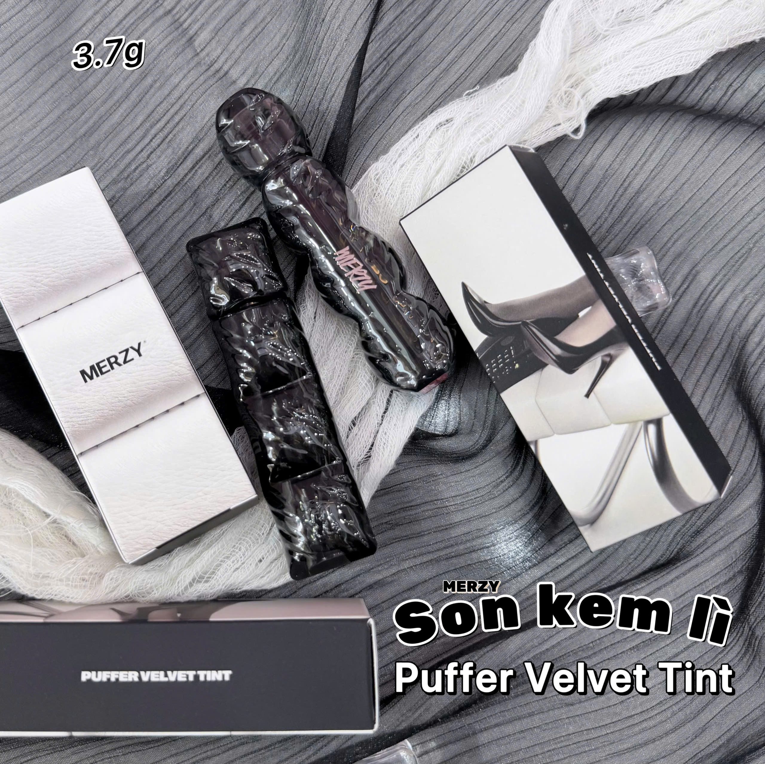 Son phao kem lì Merzy Puffer Velvet Tint 3.7g - Hàn Quốc